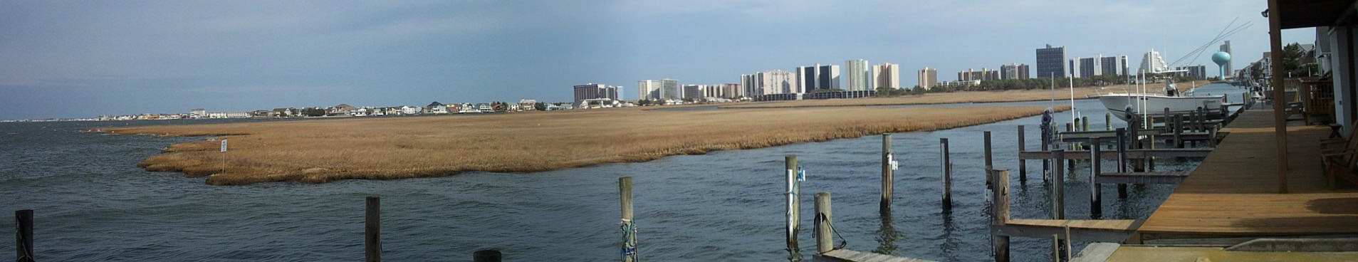 Bay side of Ocean City on the Eastern Shore of Maryland